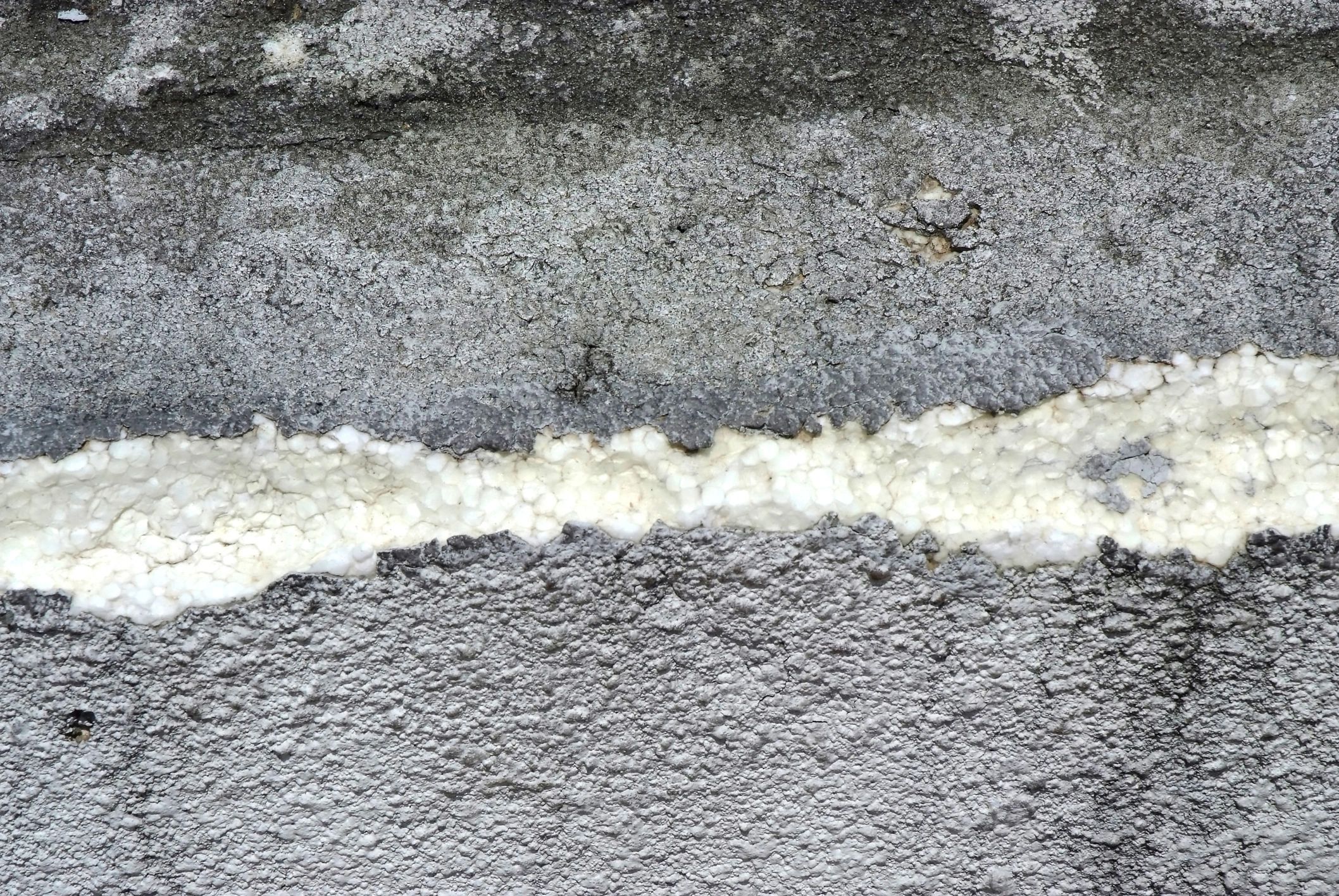 Foam surface during installation work