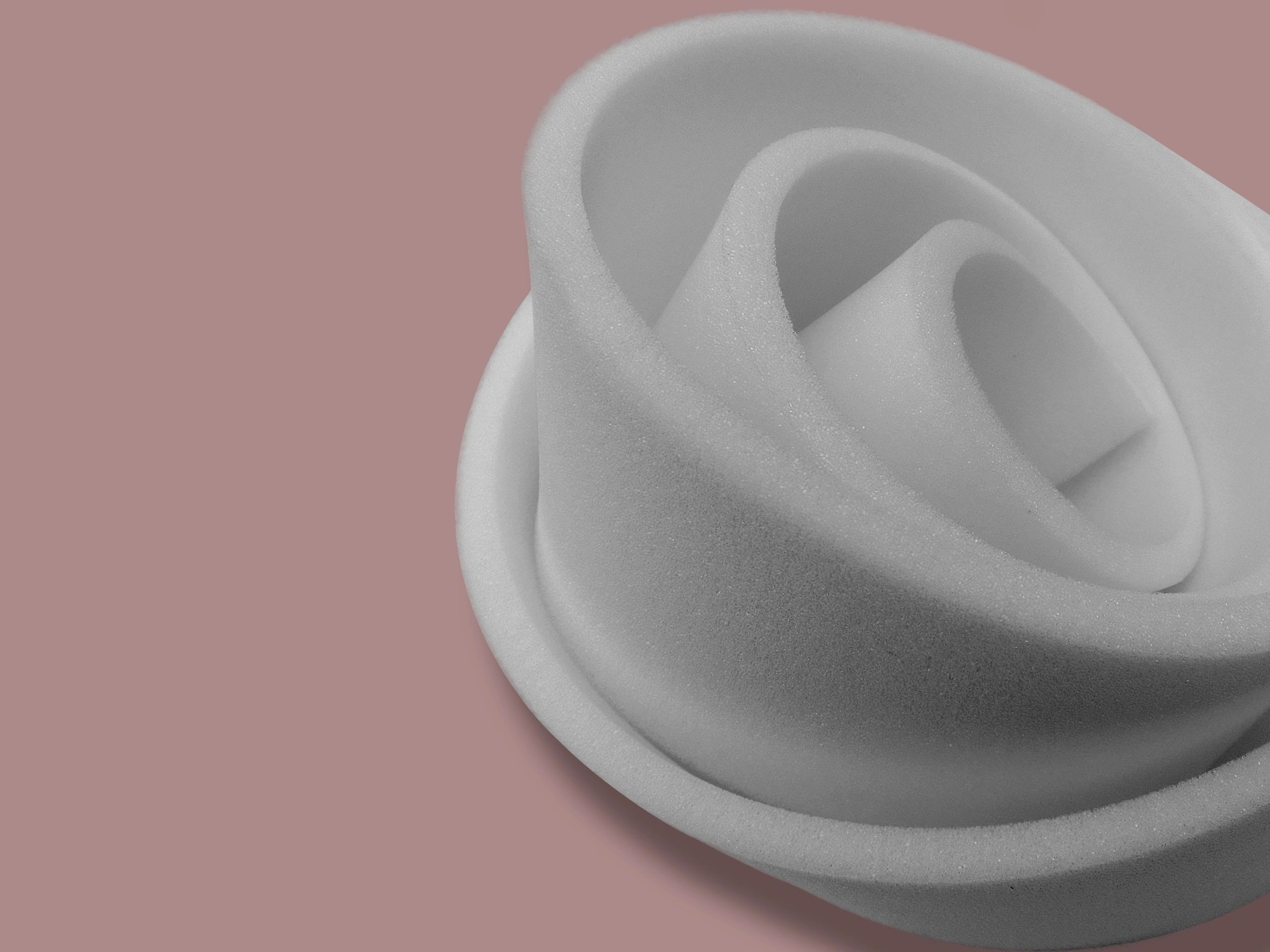 Rolled foam material with copy space